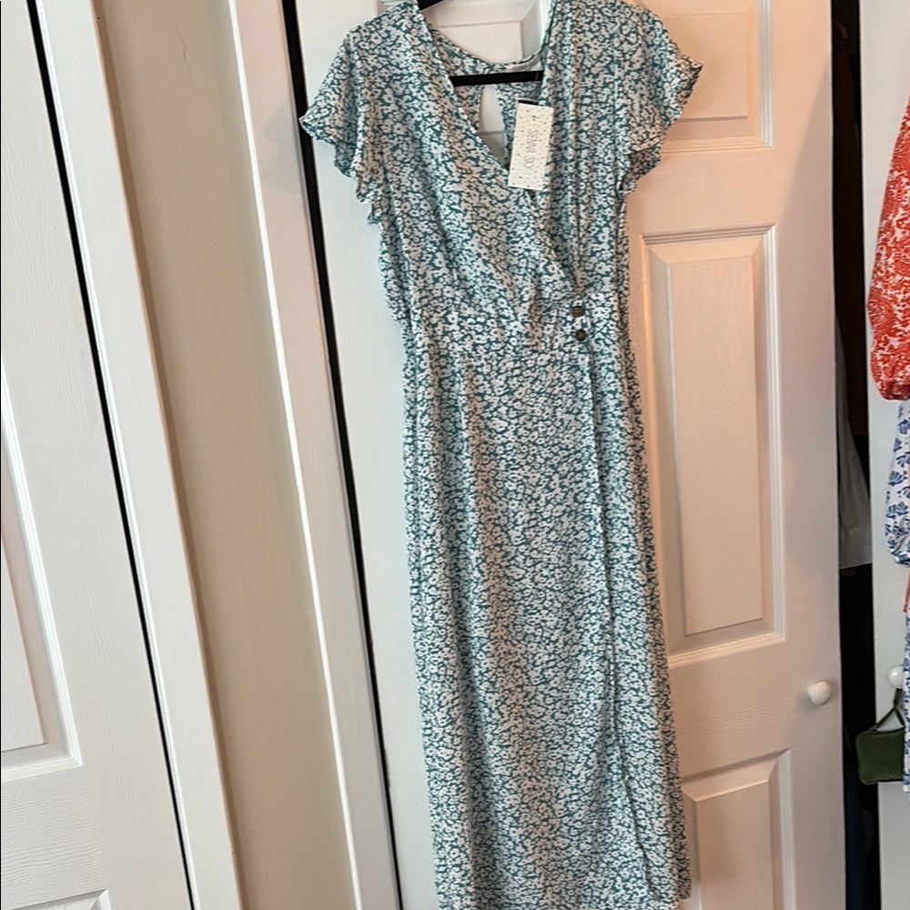 Sienna Sky Silver Sequin Maxi Dress with Flutter Sleeves